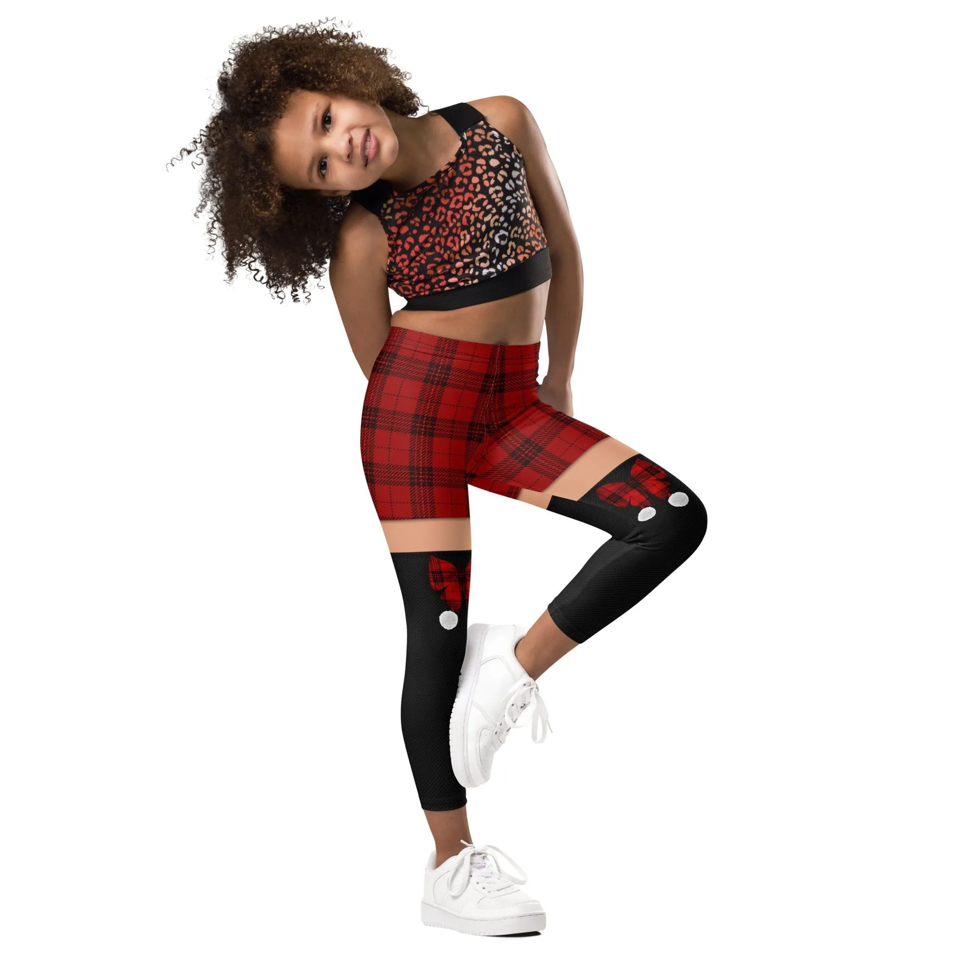 Tartan Shorts Kid's Leggings