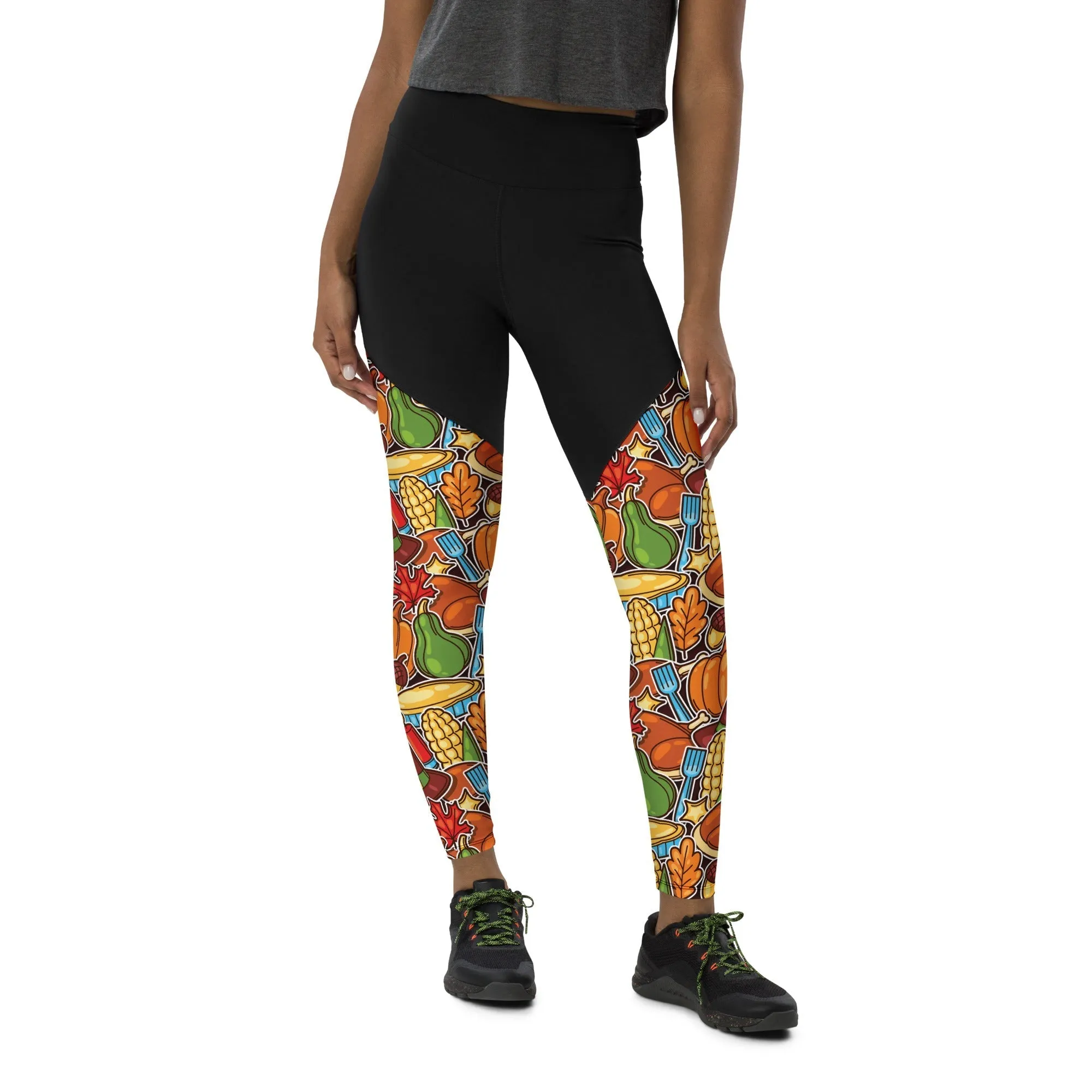 Thanksgiving Celebration Compression Leggings