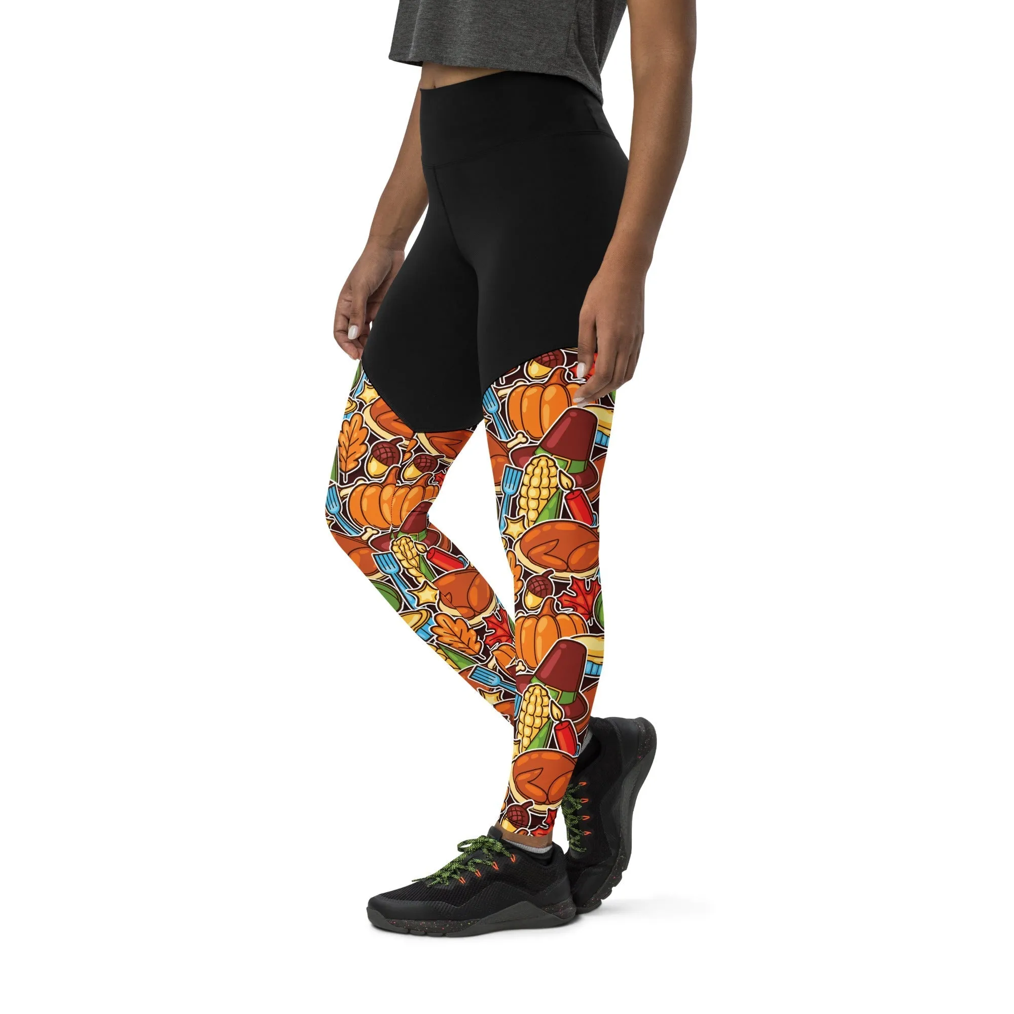 Thanksgiving Celebration Compression Leggings