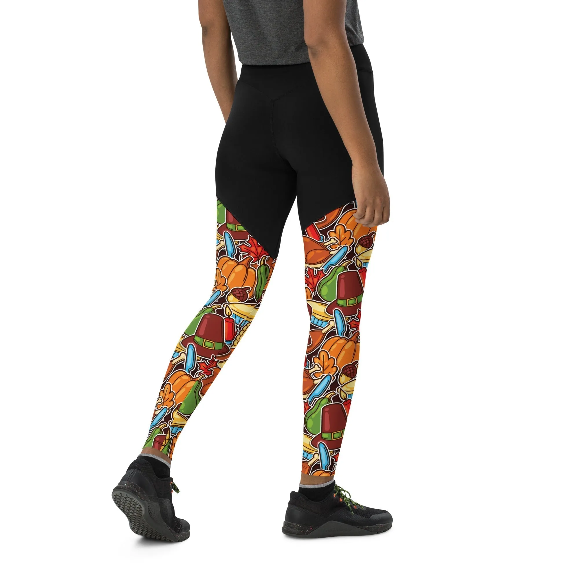 Thanksgiving Celebration Compression Leggings