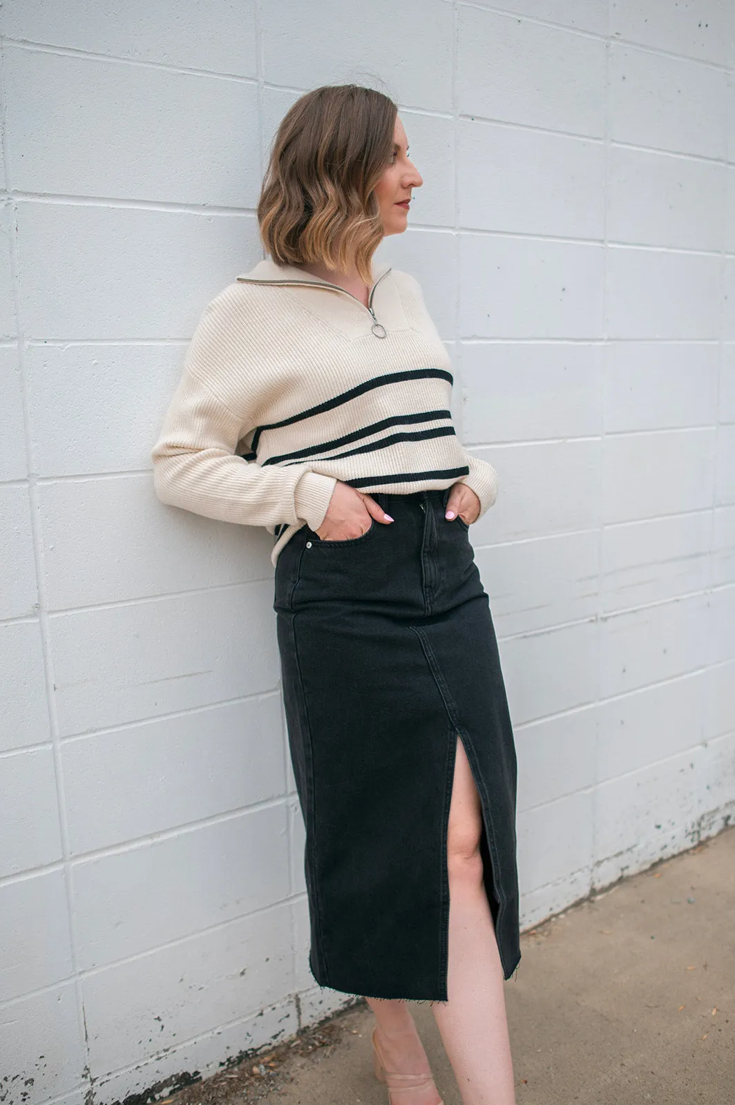 The Nira Denim Skirt