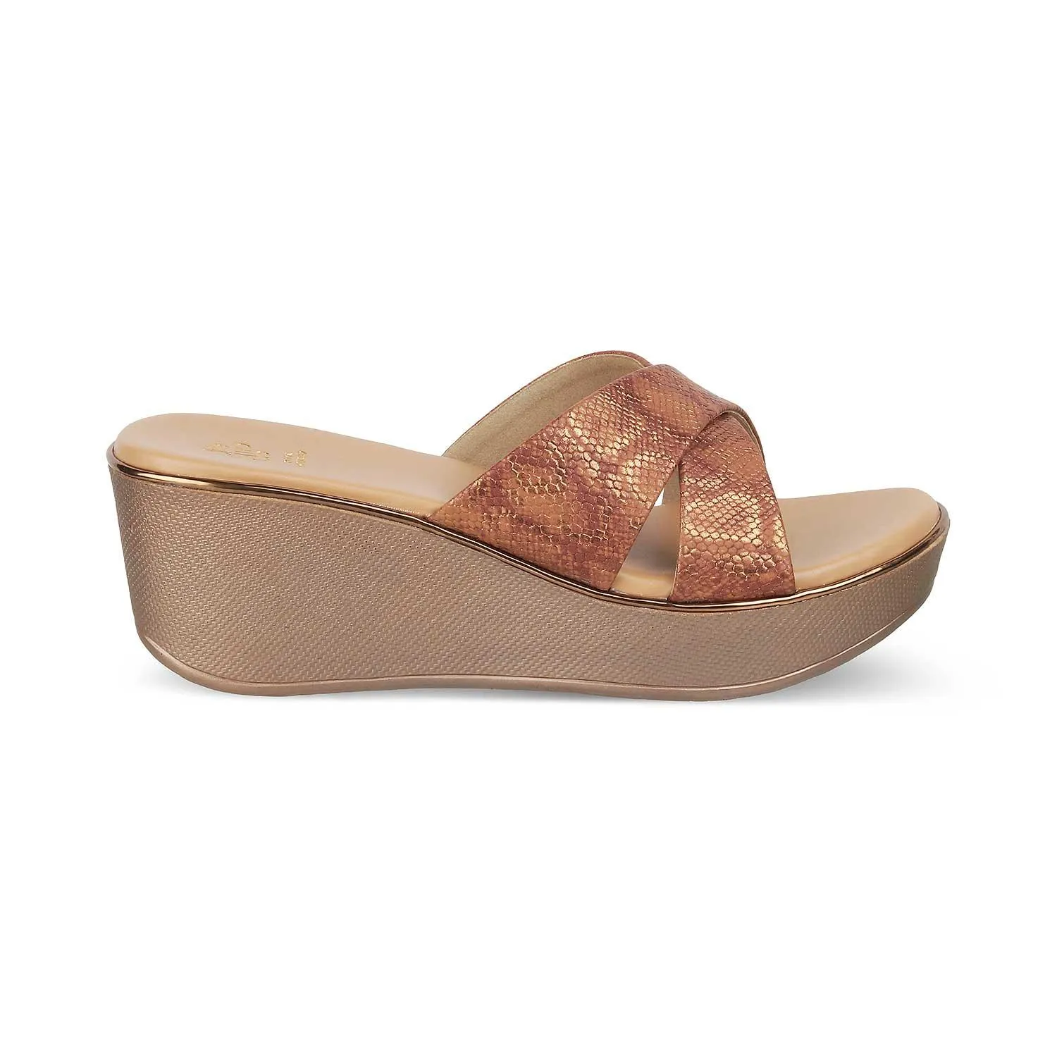 The Savvy Bronze Women's Dress Wedge Sandals Tresmode