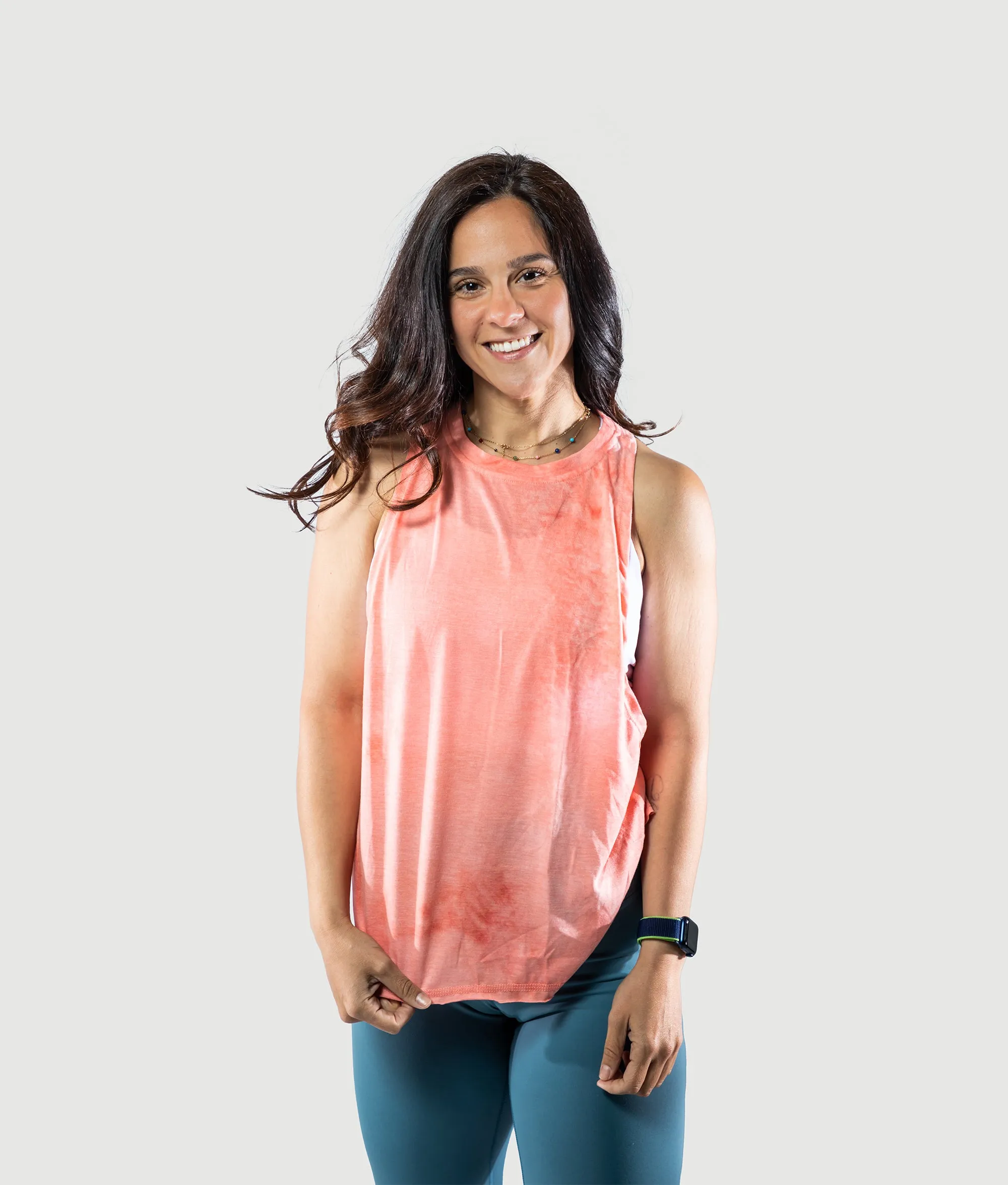 Tie Dye Tank - Peach