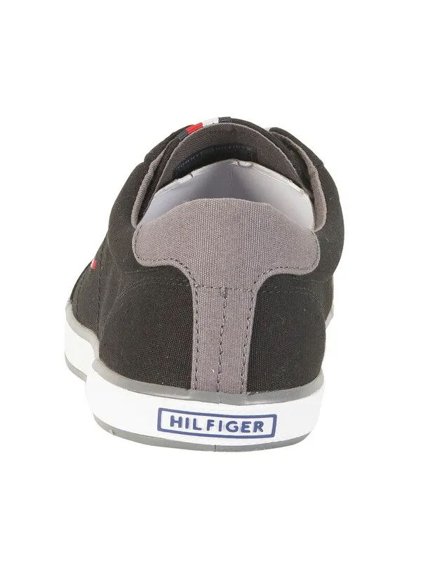 Tommy Hilfiger Flag Canvas Trainers - Black