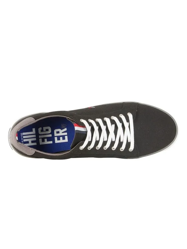 Tommy Hilfiger Flag Canvas Trainers - Black