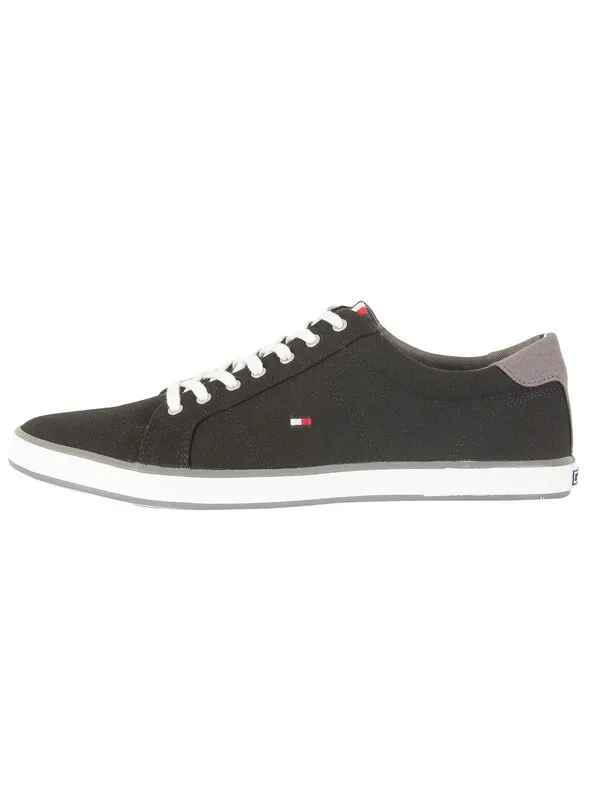 Tommy Hilfiger Flag Canvas Trainers - Black