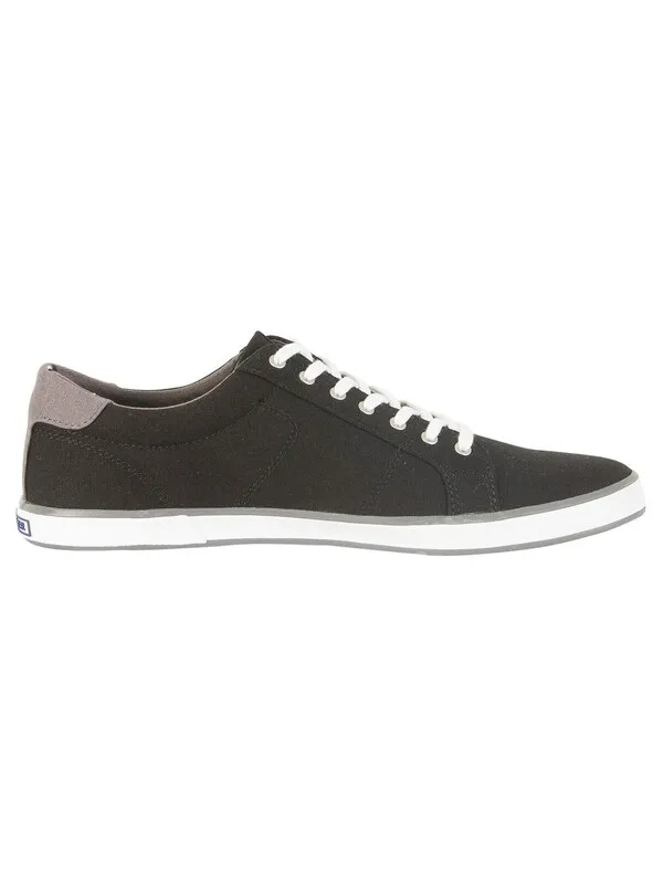 Tommy Hilfiger Flag Canvas Trainers - Black