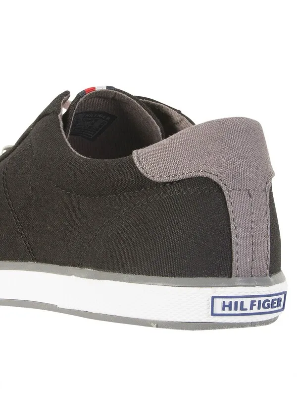 Tommy Hilfiger Flag Canvas Trainers - Black