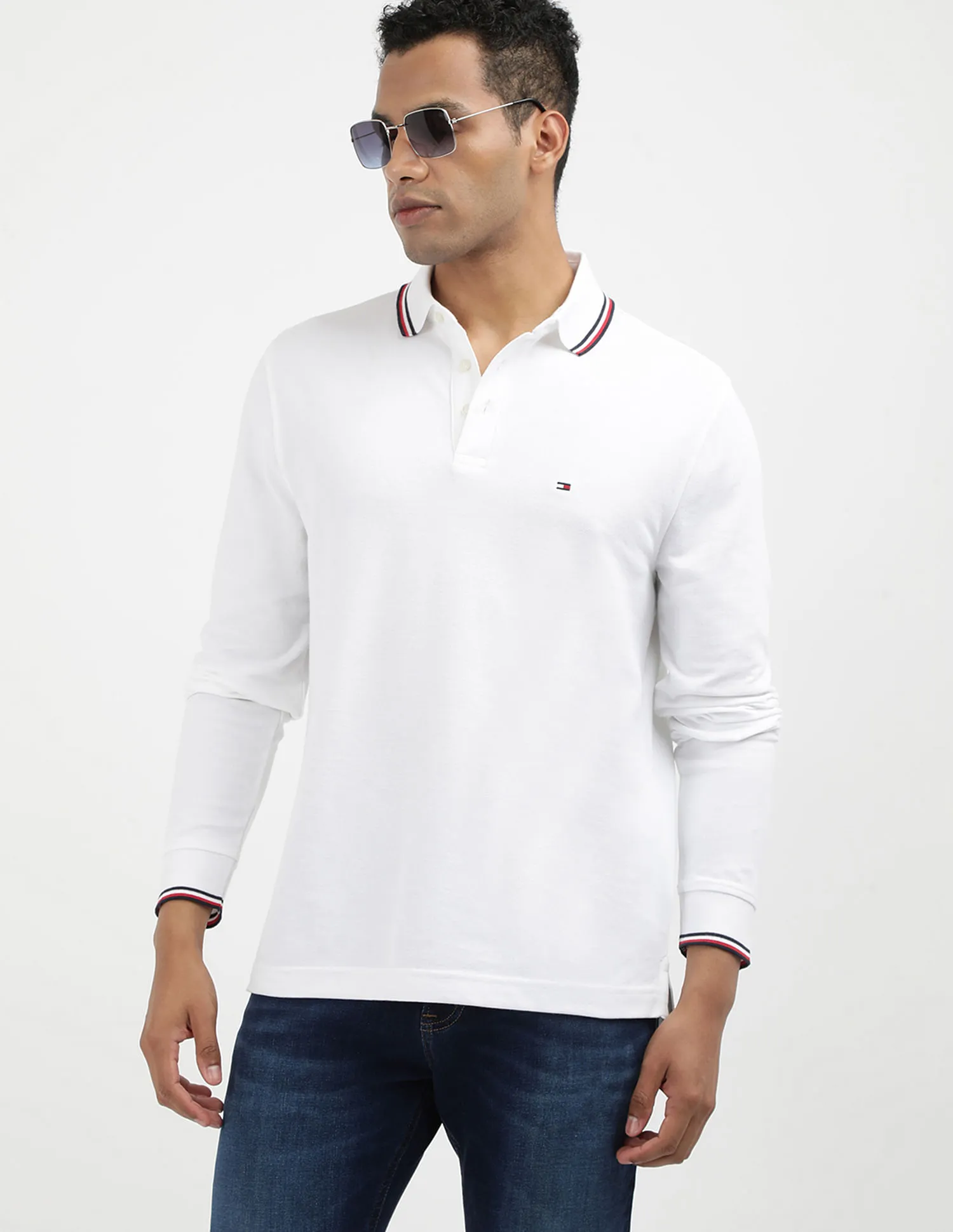 Tommy Hilfiger Heather Tipped Polo Shirt