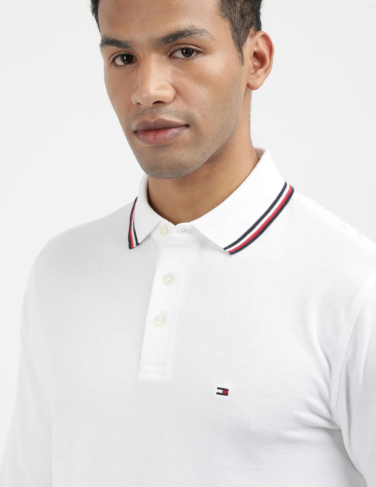 Tommy Hilfiger Heather Tipped Polo Shirt