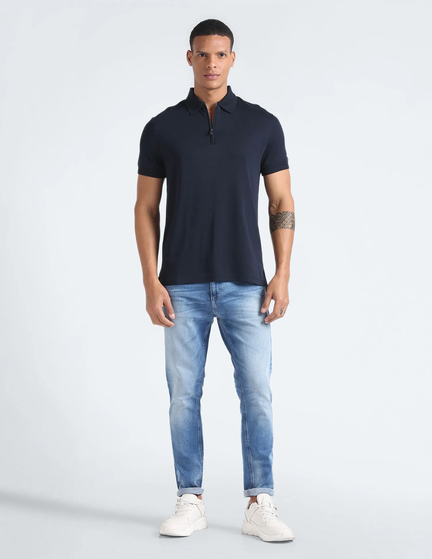 Tommy Hilfiger Interlock Zip Slim Polo