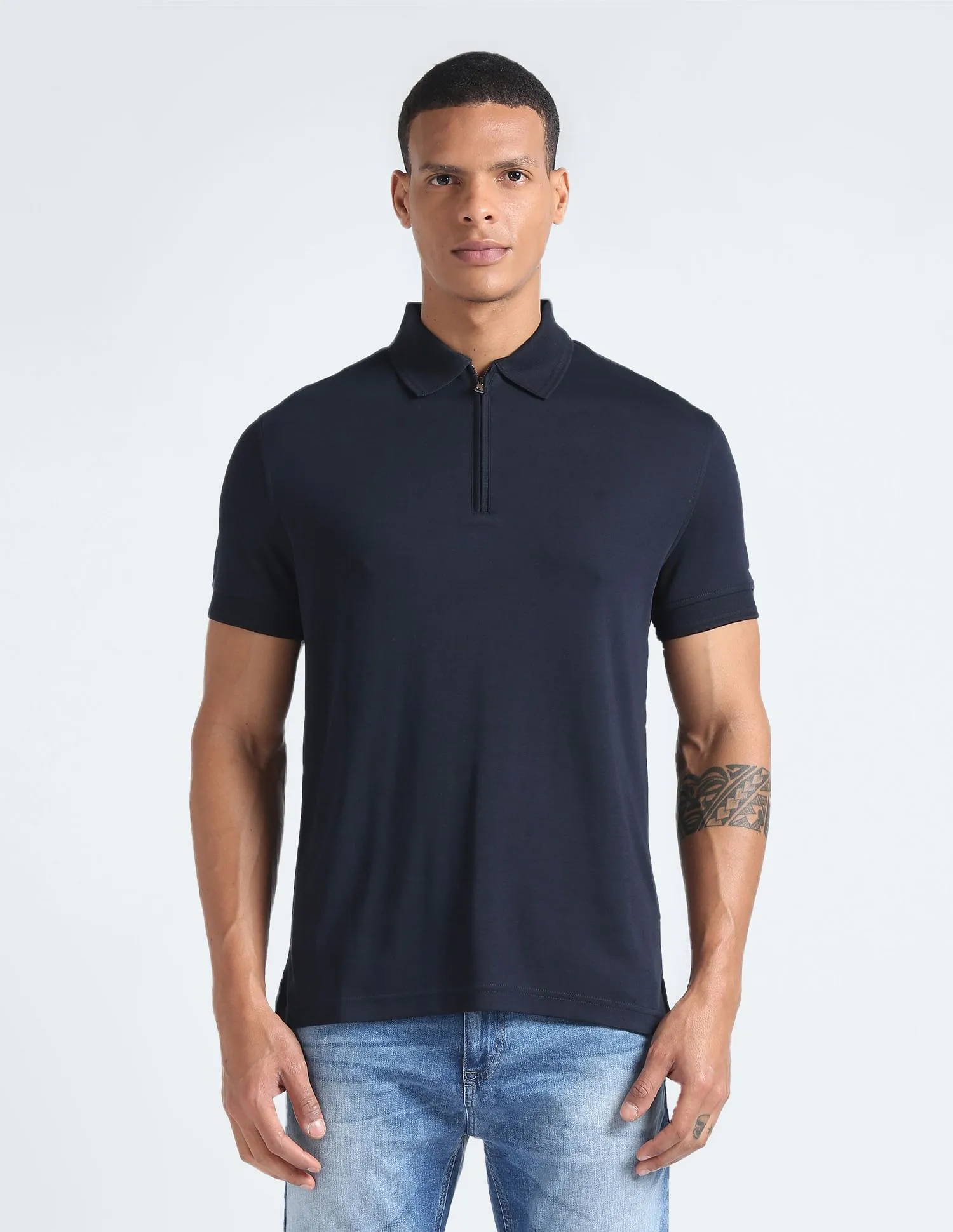 Tommy Hilfiger Interlock Zip Slim Polo