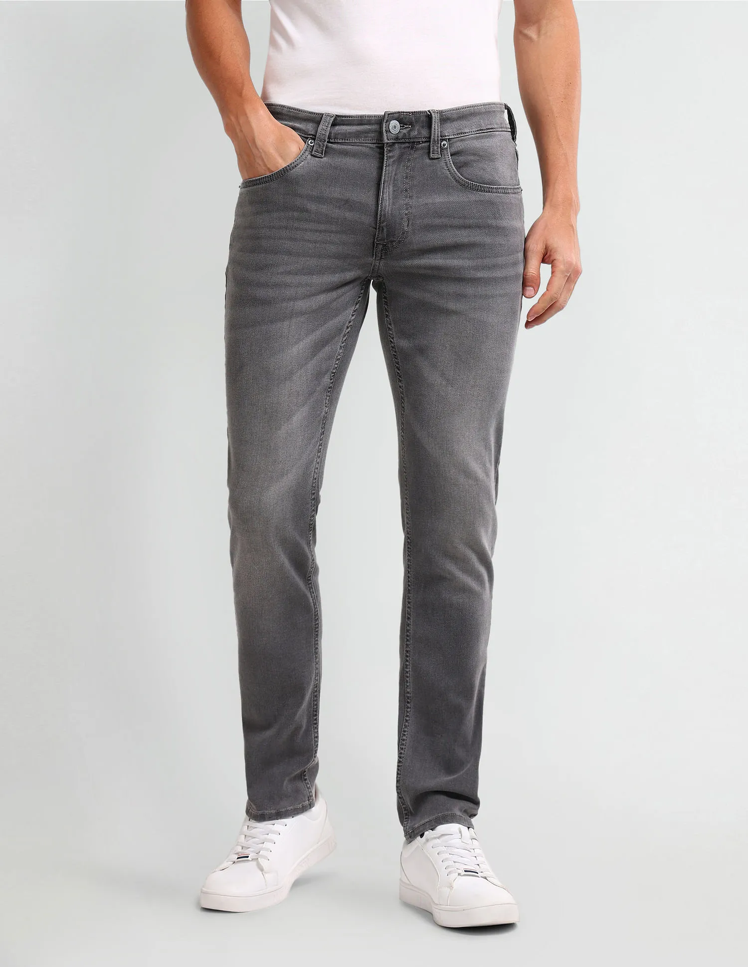 U.S. Polo Assn. Denim Co. Brandon Slim Tapered Grey Jeans