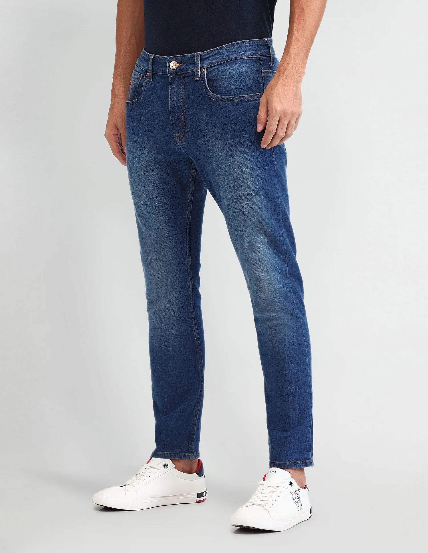 U.S. Polo Assn. Denim Co. Henry Tapered Cropped Fit Blue Jeans