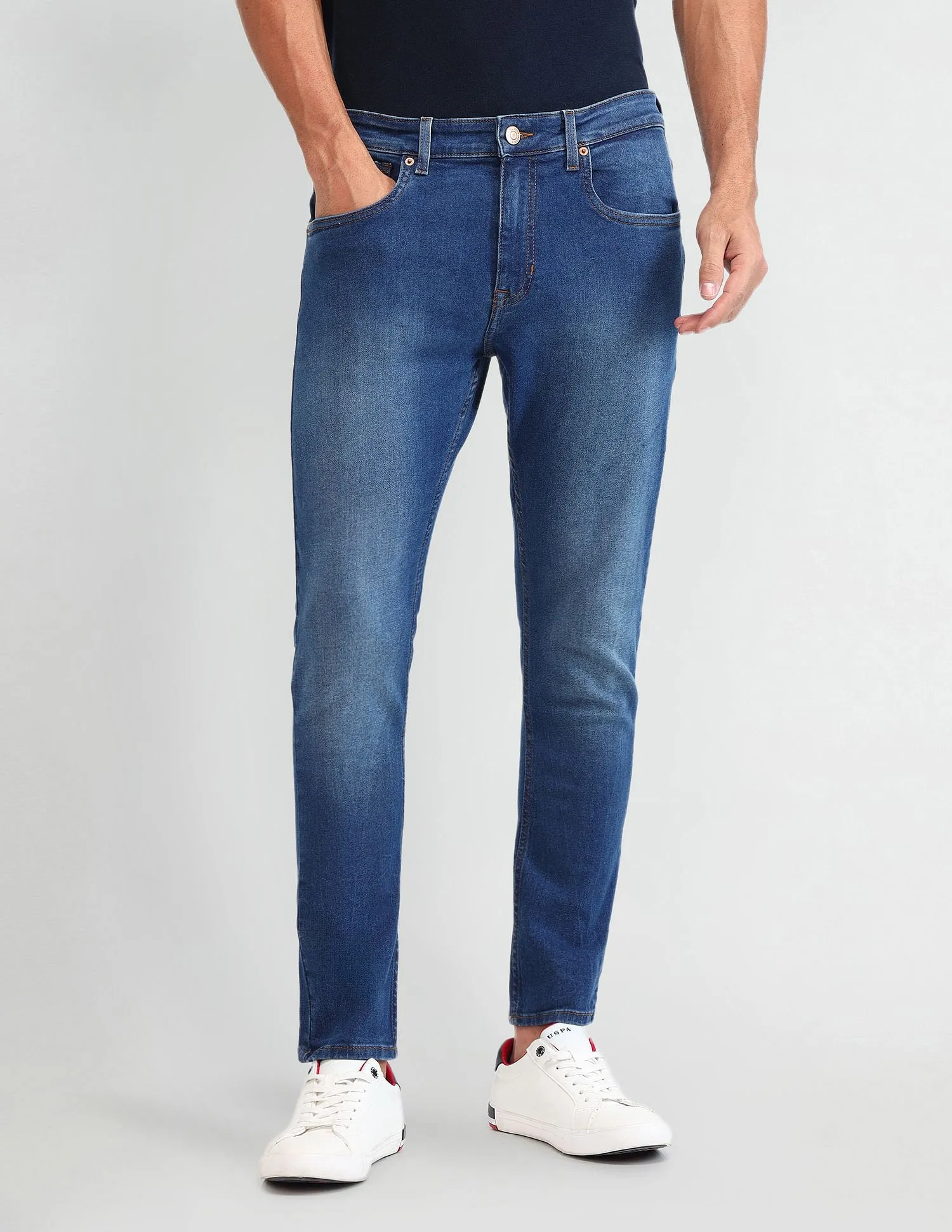 U.S. Polo Assn. Denim Co. Henry Tapered Cropped Fit Blue Jeans