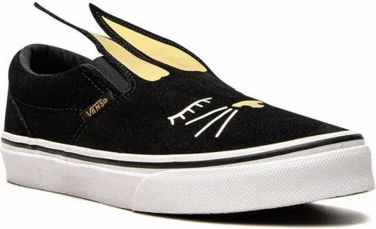 Vans Kids Slip-On rabbit-ear sneakers Black