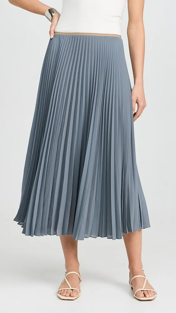 Vince   Draped Pleated Skirt 