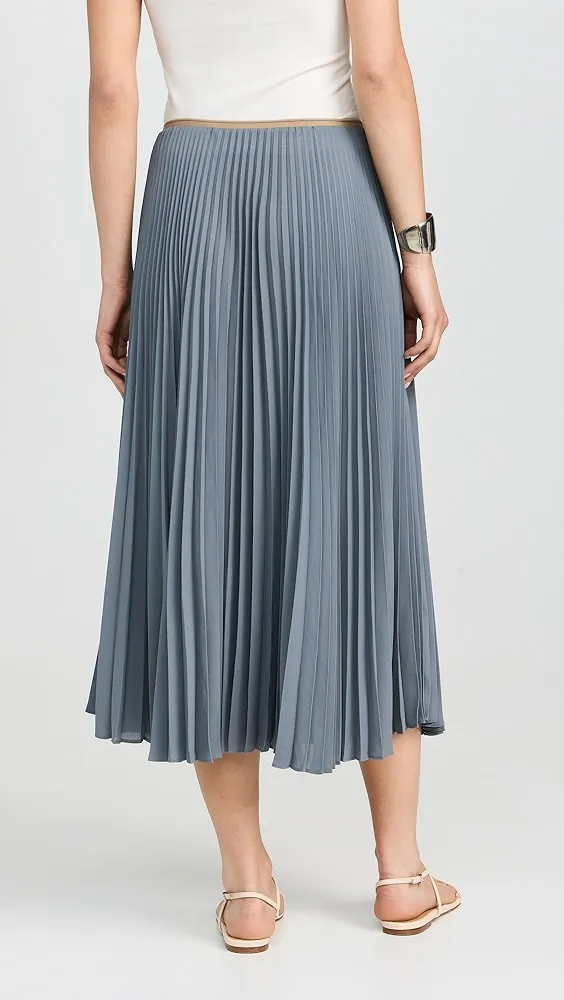 Vince   Draped Pleated Skirt 