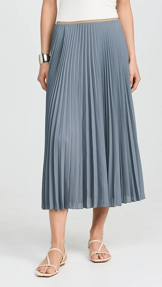 Vince   Draped Pleated Skirt 