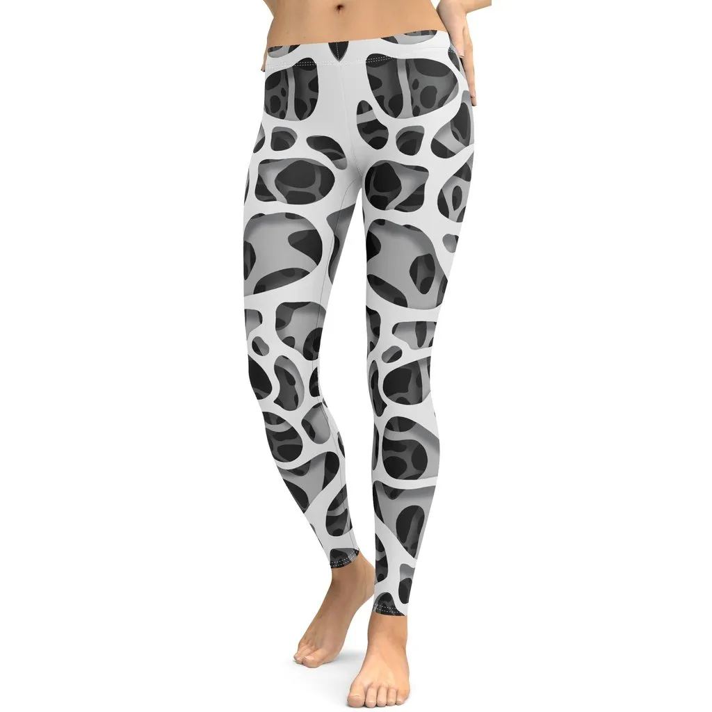 Web Illusion Pattern Leggings