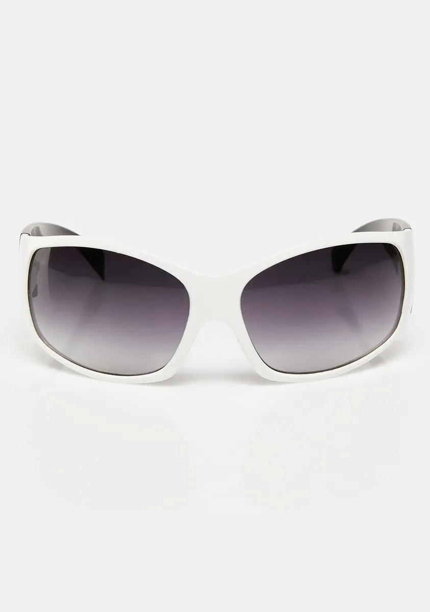 White Skull Tattoo Sunglasses-