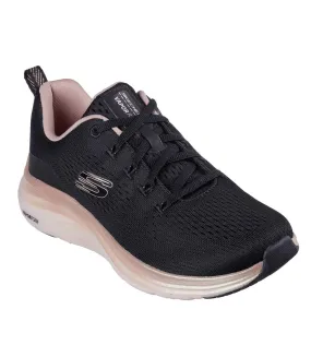 Womens/ladies midnight glimmer vapor foam trainers black/rose gold Skechers