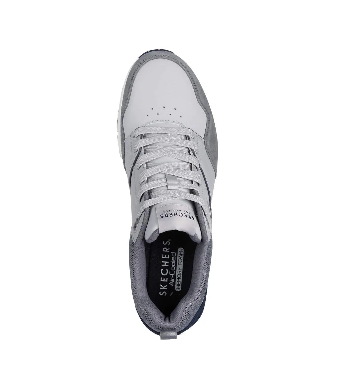 Womens/ladies uno retro one leather trainers grey Skechers