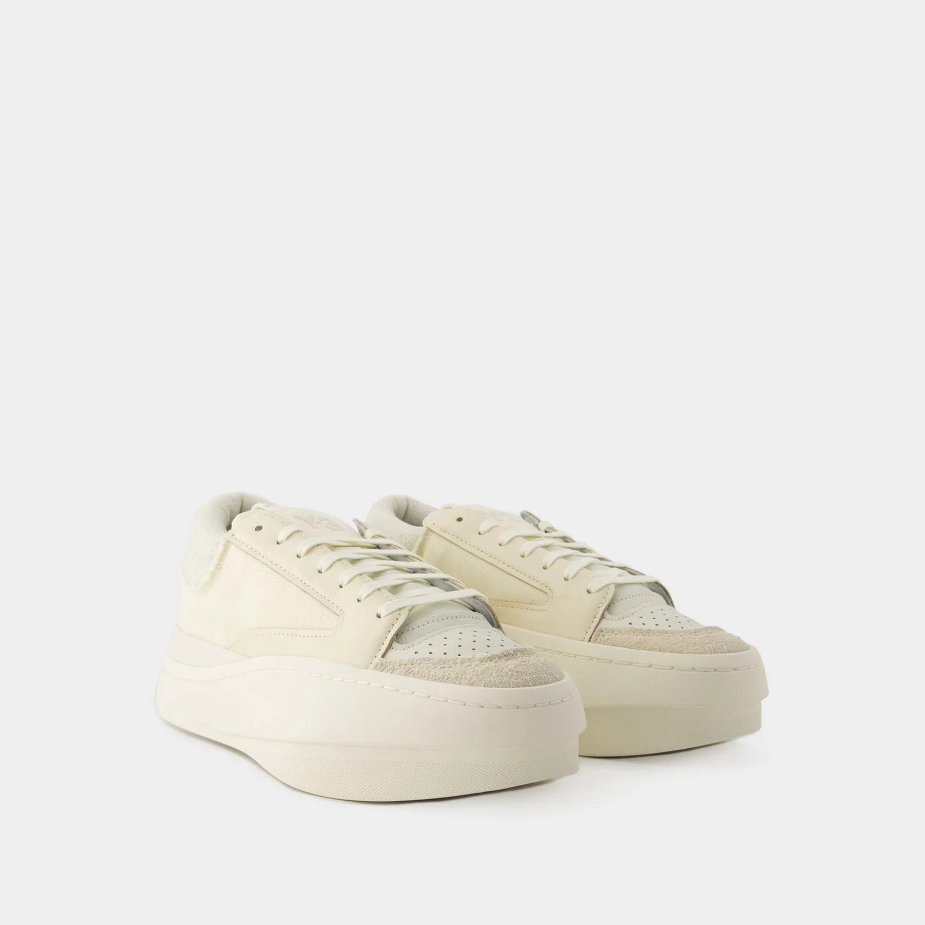 Y-3  Lux Bball Low Sneakers - Y-3 - Leather - White