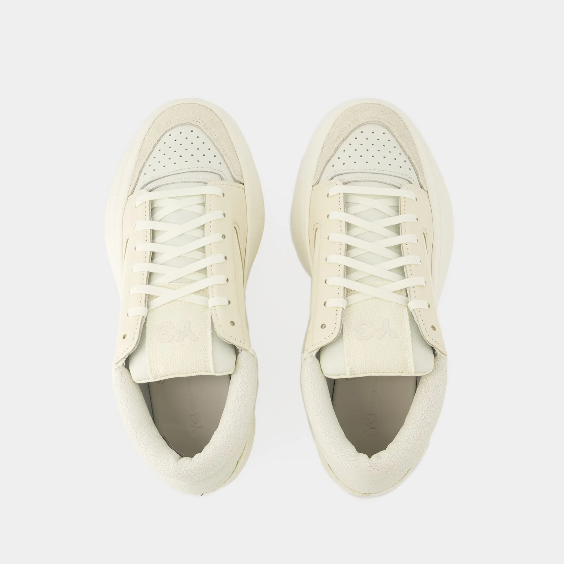 Y-3  Lux Bball Low Sneakers - Y-3 - Leather - White