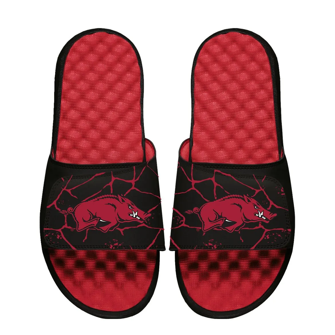 Youth ISlide Cardinal Arkansas Razorbacks Shattered Slide Sandals